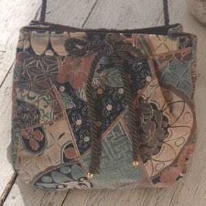 Y2K Vintage Patchwork Look, Bag,Small,Floral Geometric ,Whimsy